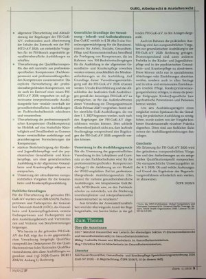 Vorschauseite 3: FH-Gesundheitsund Krankenpflege-Ausbildungsverordnung 2026