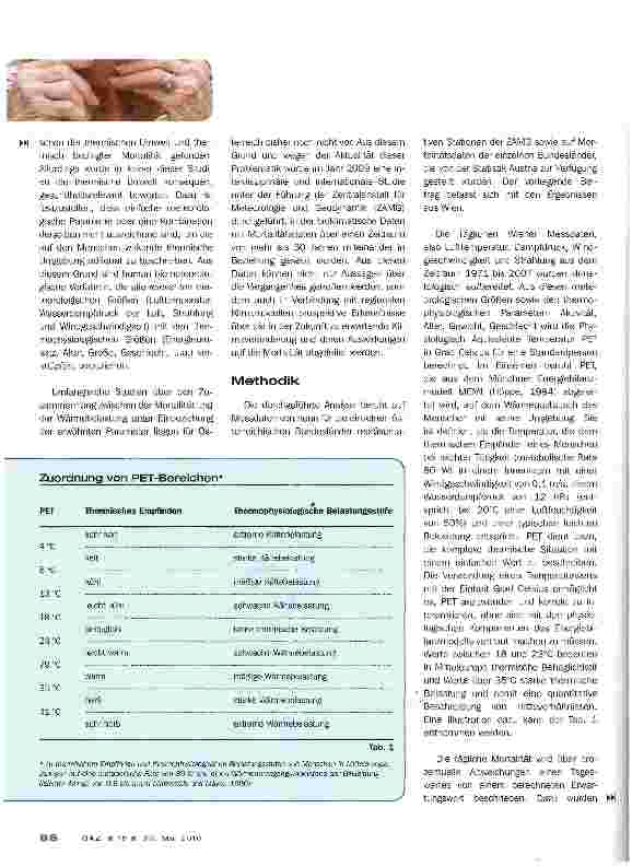 Vorschauseite 2: Klima beeinflusst Mortalität