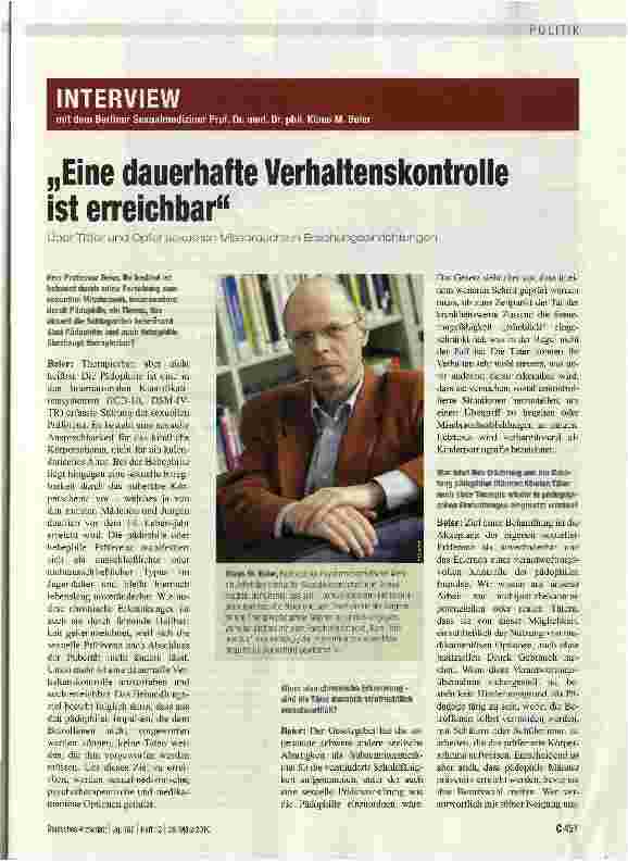 Vorschauseite 1: „Eine dauerhafte Verhaltenskontrolle ist erreichbar