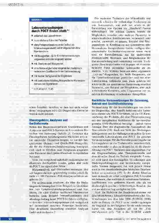 Vorschauseite 2: Patientennahe Labordiagnostik in Klinik und Praxis