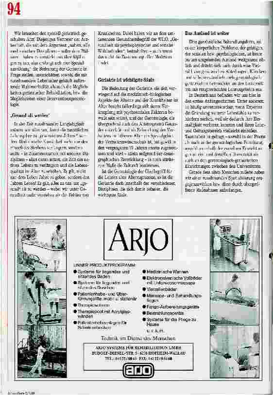 Vorschauseite 2: Die Lücke muß geschlossen werden - Möglichkeiten der Rehabilitation werden nicht genügend genutzt