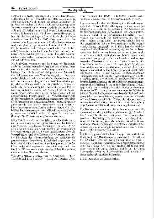 Vorschauseite 3: Nachzulassung eines Arzneimittels ist bei Verdacht unvertretbarer Nebenwirkungen zu versagen