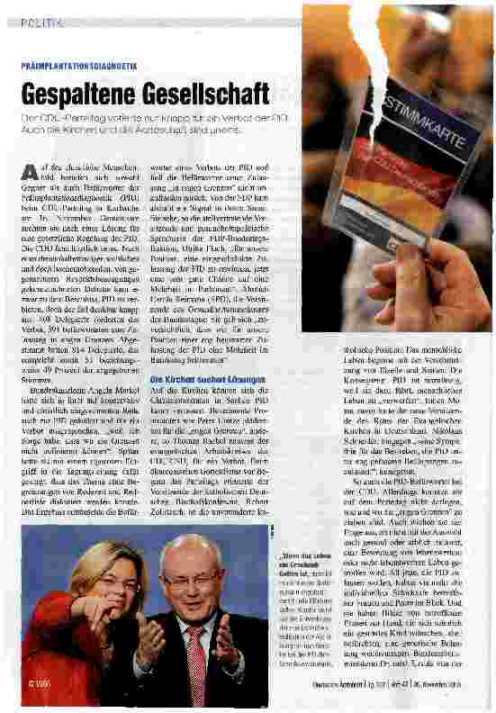 Vorschauseite 1: Gespaltene Gesellschaft