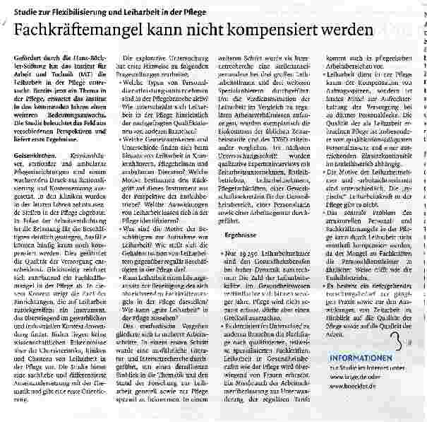 Vorschauseite 1: Fachkräftemangel kann nicht kompensiert werden