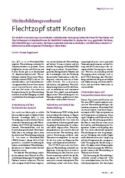 Vorschauseite 2: Weiterbildungsverbund Flechtzopf statt Knoten