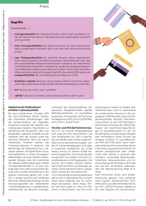 Vorschauseite 3: Gut behandelt! Wie bereits kleine Praxisanpassungen einen wichtigen Beitrag leisten Ergotherapie mit trans* und nichtbinären Personen