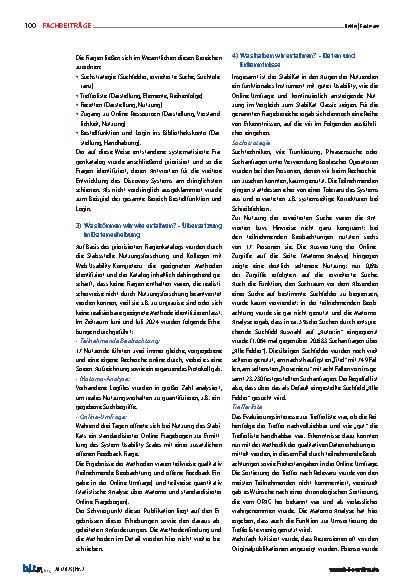 Vorschauseite 2: Nutzungszentrierte Discovery-Entwicklung in der Staatsbibliothek Berlin