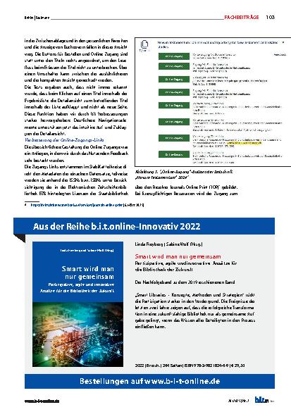 Vorschauseite 5: Nutzungszentrierte Discovery-Entwicklung in der Staatsbibliothek Berlin
