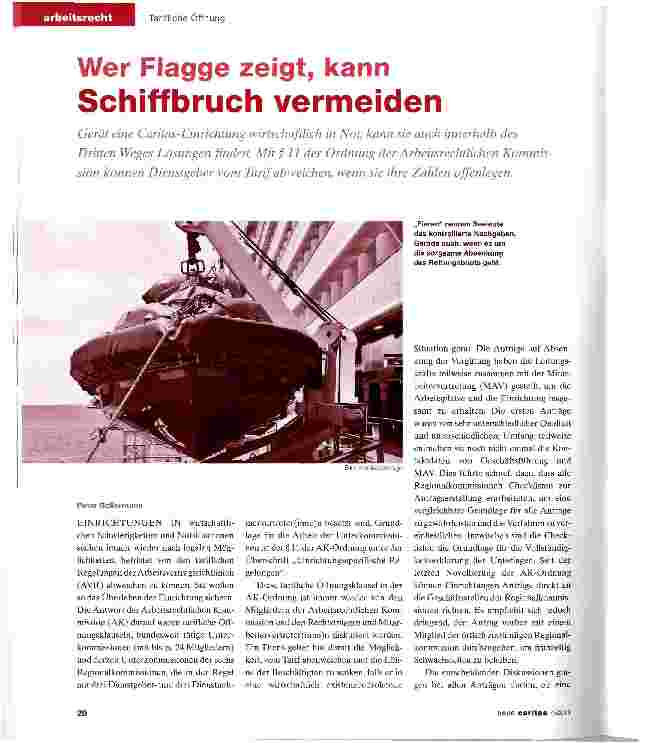 Vorschauseite 1: Wer Flagge zeigt, kann Schiffbruch vermeiden