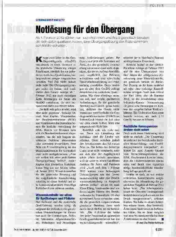 Vorschauseite 1: Notlösung für den Übergang