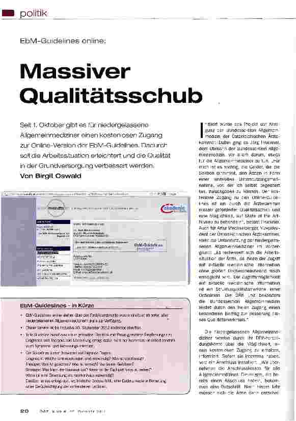 Vorschauseite 1: Massiver Qualitätsschub