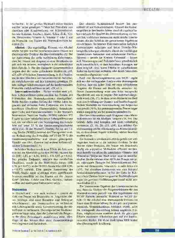 Vorschauseite 5: Einfluss von Übergewicht und Ernährung auf die Prognose des Mammakarzinoms