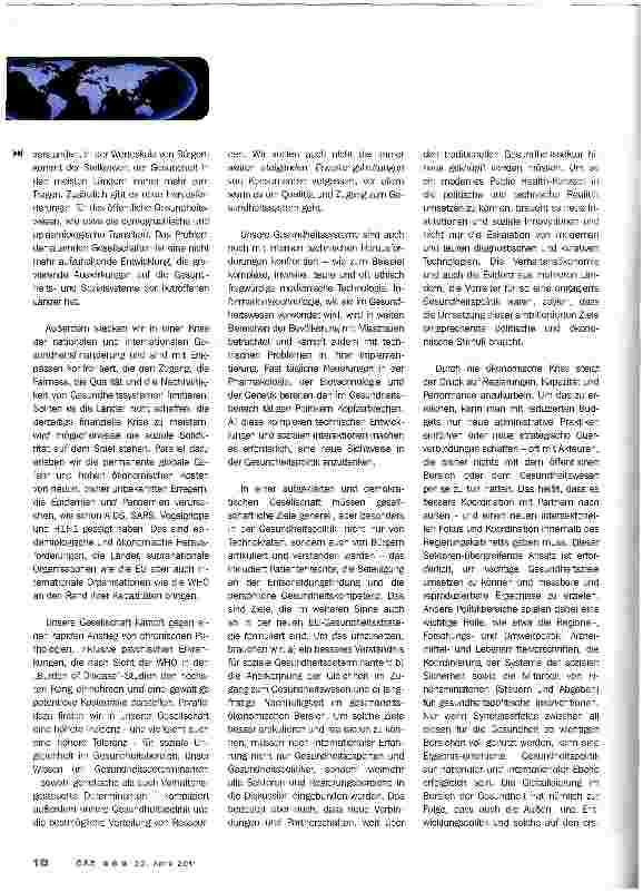 Vorschauseite 2: Gesundheit ist nicht nur Kostenfaktor