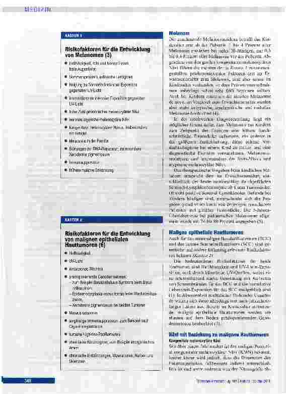 Vorschauseite 2: Hauttumoren im Kindesalter
