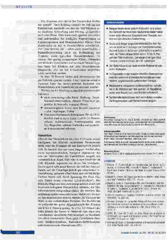 Vorschauseite 6: Hauttumoren im Kindesalter