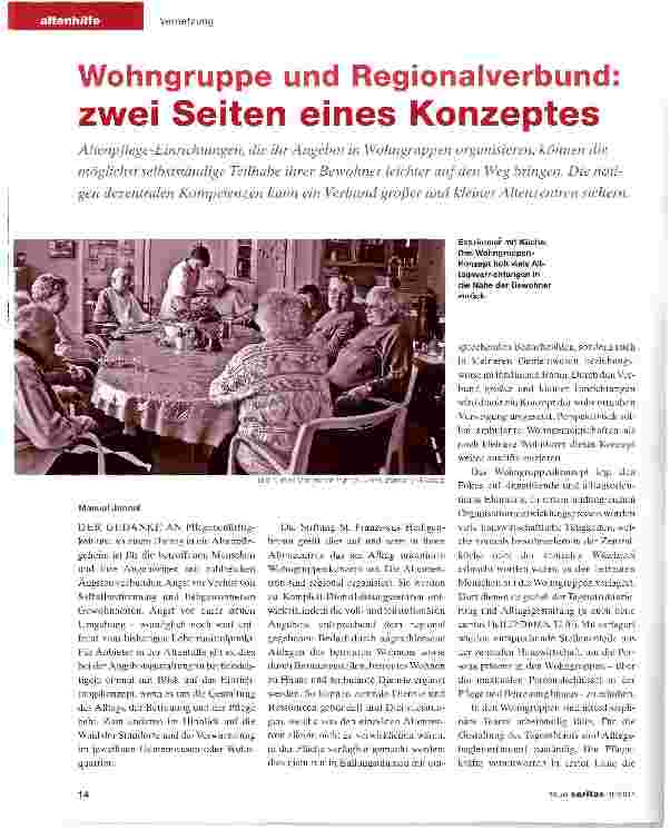 Vorschauseite 1: Wohngruppe und Regionalverbund: zwei Seiten eines Konzeptes