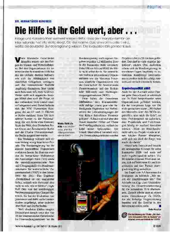 Vorschauseite 1: Die Hilfe ist ihr Geld wert, aber. ..