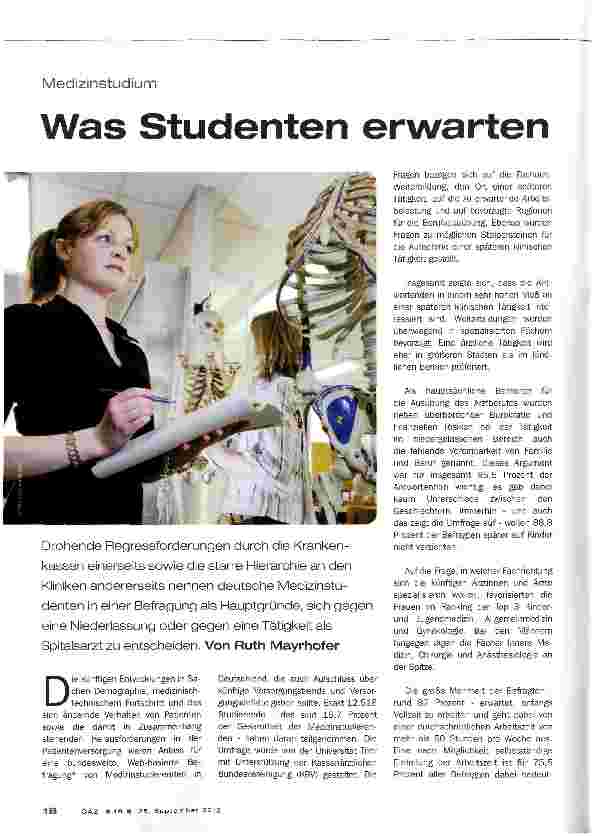Vorschauseite 1: Was Studenten erwarten