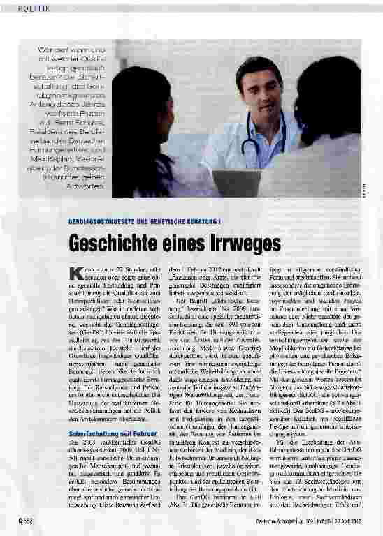 Vorschauseite 1: Geschichte eines Irrweges