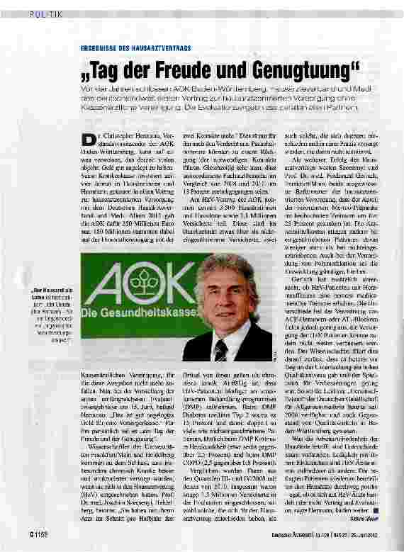 Vorschauseite 1: „Tag der Freude und Genugtuung