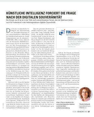 Vorschauseite 1: Künstliche Intelligenz forciert die Frage nach der digitalen Souveränität