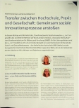 Vorschauseite 1: Transfer zwischen Hochschule, Praxis und Gesellschaft: Gemeinsam soziale Innovationsprozesse anstoßen
