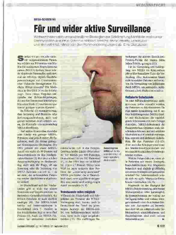 Vorschauseite 1: Für und wider aktive Surveillance