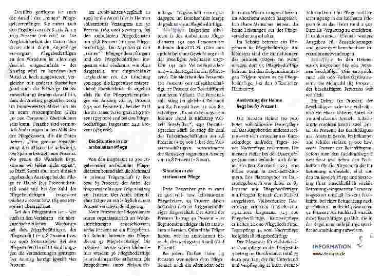 Vorschauseite 2: 70 Prozent zu Hause versorgt