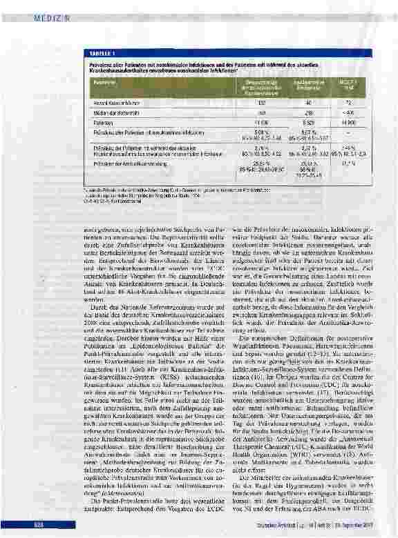 Vorschauseite 2: Nosokomiale Infektionen und Antibiotika-Anwendung