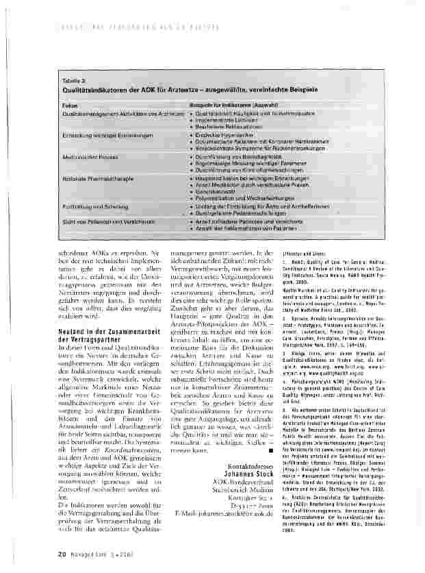 Vorschauseite 3: Qualität greifbarer machen: Qualitätsindikatoren der AOK für Arztnetze