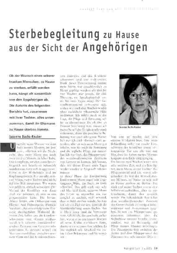 Vorschauseite 1: Sterbebegleitung zu Hause aus der Sicht der Angehörigen