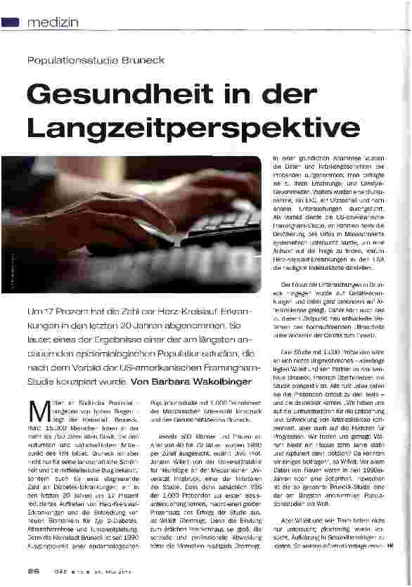 Vorschauseite 1: Gesundheit in der Langzeitperspektive