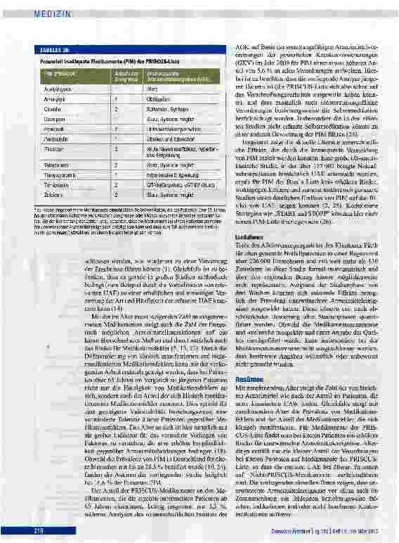 Vorschauseite 6: Unerwünschte Arzneimittelereignisse bei älteren Notaufnahmepatienten