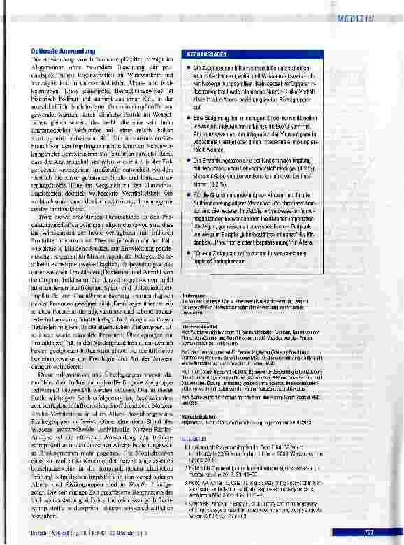 Vorschauseite 5: Zielgruppenspezifische Wahl des Impfstoffs bei Grippeimpfung