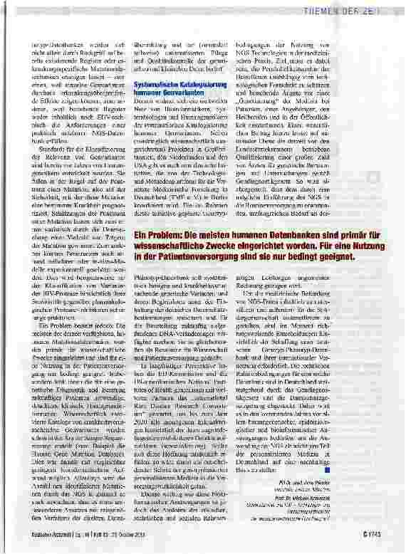 Vorschauseite 2: Das „1OOO-Dollar-Genom