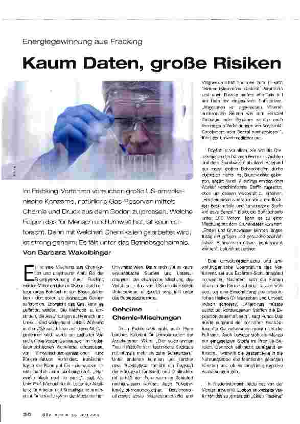 Vorschauseite 1: Kaum Daten, große Risiken