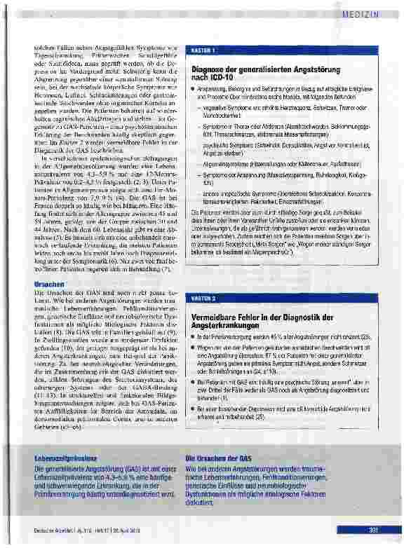 Vorschauseite 2: Generalisierte Angststörung: Diagnostik und Therapie