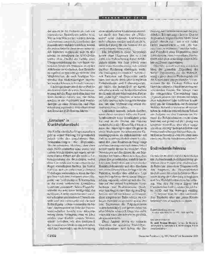 Vorschauseite 2: Zwischen hilfreicher Diagnose und StigmaKrankheitskonstrukte