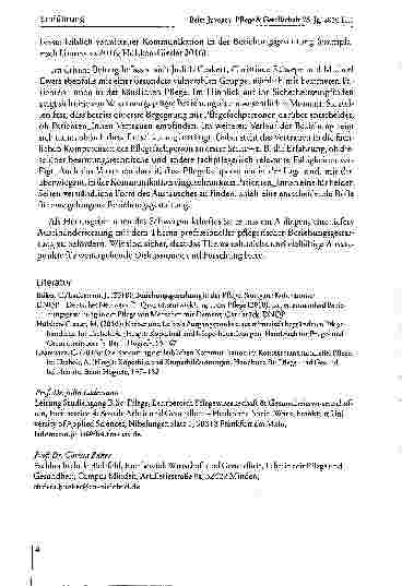 Vorschauseite 2: Schwerpunkt: Beziehungsgestaltung in der Pflege