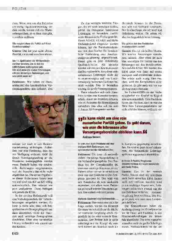 Vorschauseite 3: „Wir wollen beide ein einheitliches KV-System erhalten