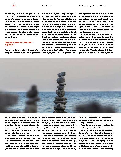 Vorschauseite 2: Über Balance und Well-Being vor dem Hintergrund des Yoga