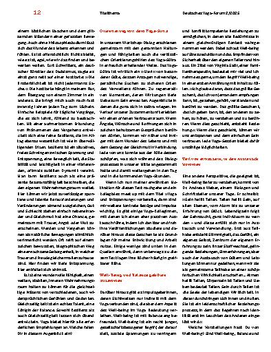 Vorschauseite 3: Über Balance und Well-Being vor dem Hintergrund des Yoga