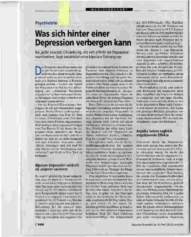 Vorschauseite 1: Was sich hinter einer Depression verbergen kann
