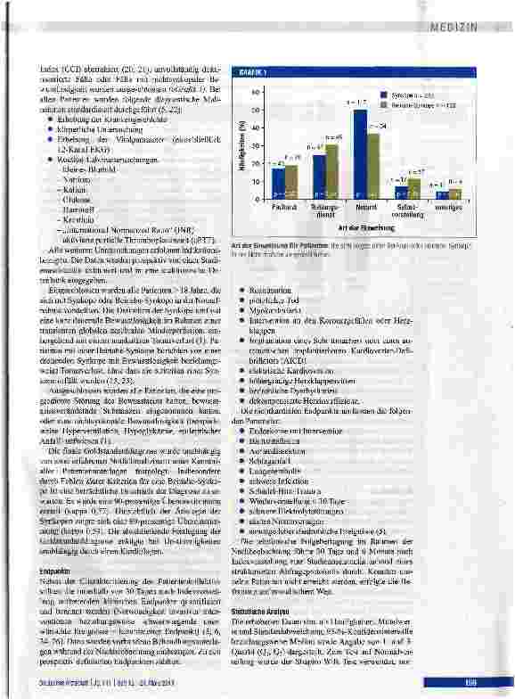 Vorschauseite 3: Prävalenz und prognostische Bedeutung von Beinahe-Synkope und Synkope