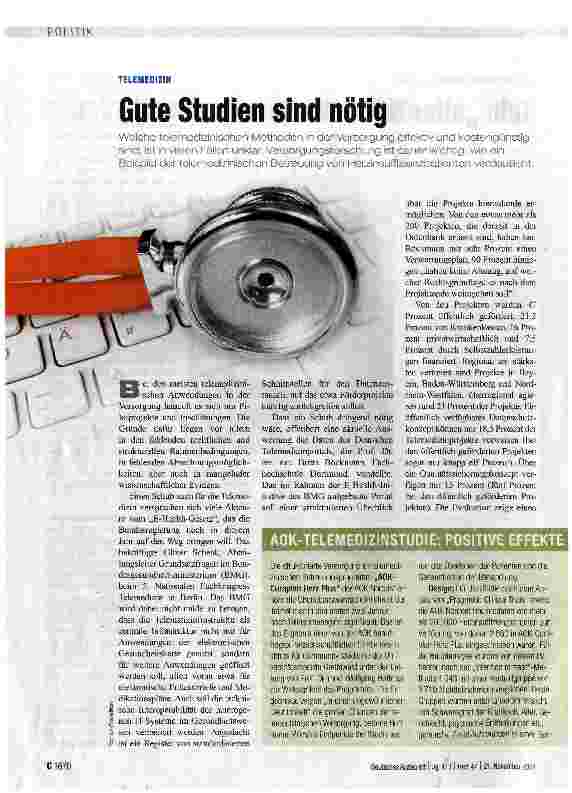 Vorschauseite 1: Gute Studien sind nötig