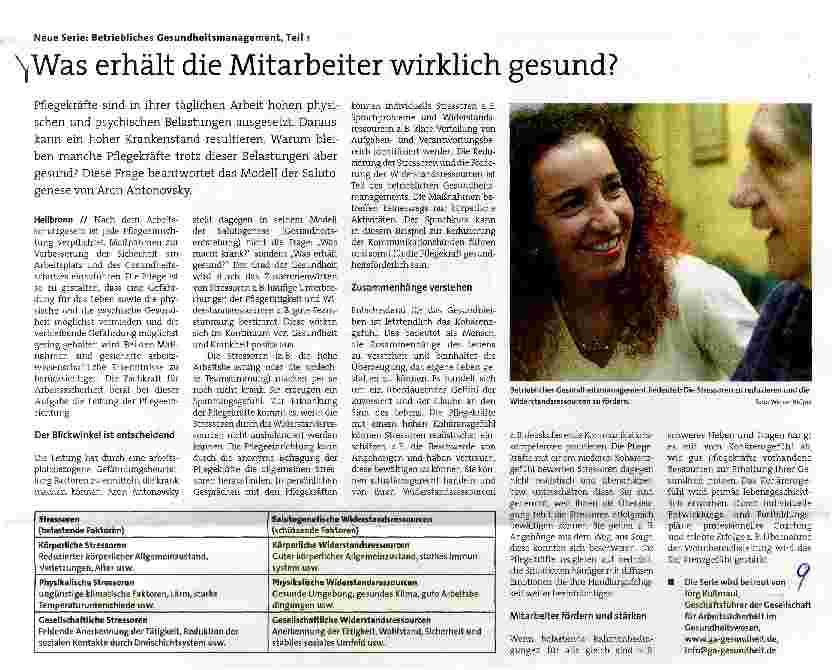 Vorschauseite 1: Was erhält die Mitarbeiter wirklich gesund?