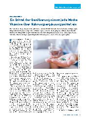 Vorschauseite 1: Ein Drittel der Bevölkerung nimmt jede Woche Vitamine über Nahrungsergänzungsmittel ein.