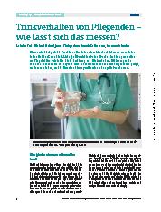 Vorschauseite 1: Trinkverhalten von Pflegenden – wie lässt sich das messen?