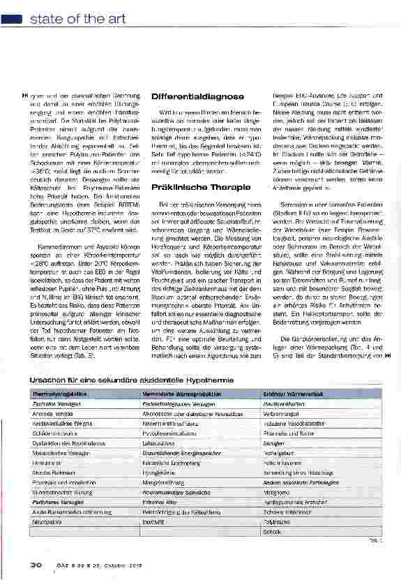 Vorschauseite 3: Akzidentelle Hypothermie -LAWINENMEDIZIN