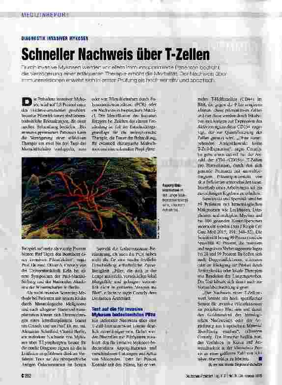 Vorschauseite 1: Schneller Nachweis über T-Zellen